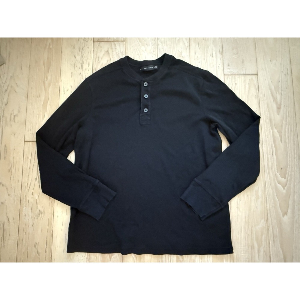 RALPH LAUREN Mens Henley Shirt Long Sleeve‎ Classic Minimalist Casual XL